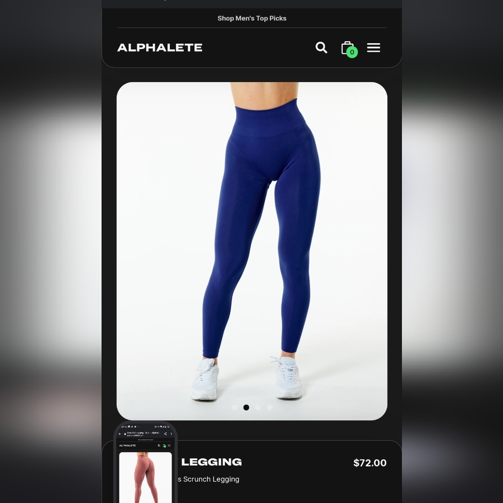 Alphelete Amplify leggings true indigo